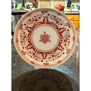Antique Mintons Red Transferware 10" Plate Aesthetic Movement c1891
